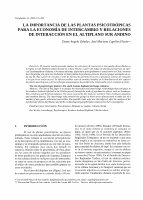 Research paper thumbnail of La Importancia de las Plantas Psicotrópicas para la Economía de Intercambio y las Relaciones de Interacción en el Sur Andino