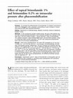 Research paper thumbnail of Effect of topical brinzolamide 1% and brimonidine 0.2% on intraocular pressure after phacoemulsification