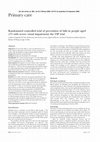 Research paper thumbnail of Randomised controlled trial of prevention of falls in people aged >=75 with severe visual impairment: the VIP trial