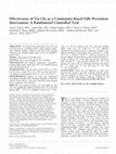 Research paper thumbnail of Effectiveness of Tai Chi as a Community-Based Falls Prevention Intervention: A Randomized Controlled Trial