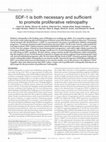 Research paper thumbnail of SDF-1 is both necessary and sufficient to promote proliferative retinopathy