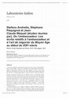 Research paper thumbnail of Review of Stefano Andretta, Stéphane Péquignot et Jean-Claude Waquet (études réunies par), De l'ambassadeur. Les écrits relatifs à l'ambassadeur et à l'art de négocier du Moyen Âge au début du XIXe siècle, Rome, EFR, 2015