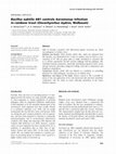 Research paper thumbnail of Bacillus subtilis AB1 controls Aeromonas infection in rainbow trout (Oncorhynchus mykiss, Walbaum)