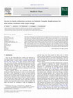 Research paper thumbnail of Access to harm reduction services in Atlantic Canada: Implications for non-urban residents who inject drugs