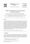 Research paper thumbnail of Modes of knowing and ways of reasoning in elementary astronomy