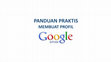 Research paper thumbnail of PANDUAN PRAKTIS MEMBUAT PROFIL GOOGLE SCHOLLAR