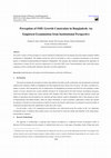 Research paper thumbnail of Perception of SME Growth Constraints in Bangladesh: An Empirical Examination from Institutional Perspective