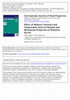 Research paper thumbnail of Effect of Moisture Contents and Compression Axes on Physical and Mechanical Properties of Pistachio Kernel