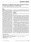 Research paper thumbnail of Effectiveness of Different Final Irrigant Activation Protocols on Smear Layer Removal in Curved Canals