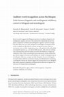 Research paper thumbnail of Auditory word recognition across the lifespan Links between linguistic and nonlinguistic inhibitory control in bilinguals and monolinguals