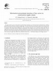 Research paper thumbnail of Information procurement practices of key actors in construction supply chains