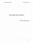 Research paper thumbnail of EAST CHINA SEA CONFLICT