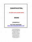 Research paper thumbnail of Osho Zarathustra 1 Un Dios Que Puede Bailar