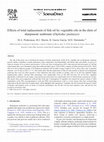 Research paper thumbnail of Effects of total replacement of fish oil by vegetable oils in the diets of sharpsnout seabream ( Diplodus puntazzo