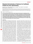 Research paper thumbnail of Chemical derivatization of histones for facilitated analysis by mass spectrometry