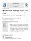 Research paper thumbnail of Effect of lead stress on mineral content and growth of wheat (Triticum aestivum) and spinach (Spinacia oleracea) seedlings