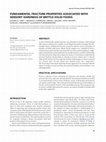 Research paper thumbnail of Fundamental Fracture Properties Associated with Sensory Hardness of Brittle Solid Foods