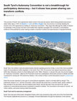 Research paper thumbnail of South Tyrol’s Autonomy Convention is not a breakthrough for participatory democracy – but it shows how power-sharing can transform conflicts