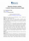 Research paper thumbnail of Ekonomia, filozofia i polityka — wywiad z Hansem-Hermannem Hoppe