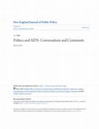 Research paper thumbnail of Politics and AIDS: Conversations and Comments