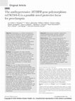 Research paper thumbnail of The antihypertensive MTHFR gene polymorphism rs17367504-G is a possible novel protective locus for preeclampsia.