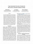 Research paper thumbnail of Using Connectionist Networks to Examine the Role of Prior Constraints in Human Learning