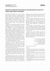 Research paper thumbnail of Need for combined interventions and operational research to tackle tuberculous meningitis.