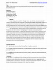 Research paper thumbnail of Talking Turkey: Using a short story to facilitate learning and appreciation of energy flows through ecosystems