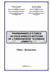 Research paper thumbnail of Programme RESTO 2013