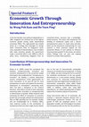 Research paper thumbnail of Economic Growth Through Innovation And Entrepreneurship