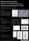 Research paper thumbnail of MAKING AN ASTEROID: Effects of Thermal Metamorphism on CO3 Meteorites as Determined by XRD