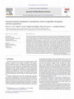 Research paper thumbnail of Characterization of polymeric membranes used in vegetable oil/organic solvents separation