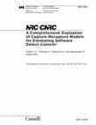 Research paper thumbnail of A Comprehensive Evaluation of Capture-Recapture Models for Estimating Software Defect Content