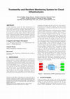 Research paper thumbnail of Trustworthy and resilient monitoring system for cloud infrastructures