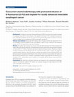 Research paper thumbnail of Concurrent chemoradiotherapy with protracted infusion of 5-fluorouracil (5-FU) and cisplatin for locally advanced resectable esophageal cancer