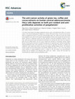 Research paper thumbnail of The anti-cancer activity of green tea, coffee and cocoa extracts on human cervical adenocarcinoma HeLa cells depends on both pro-oxidant and anti-proliferative activities of polyphenols