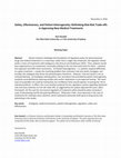 Research paper thumbnail of Safety, Effectiveness, and Patient Heterogeneity: Rethinking Risk-Risk Trade-offs in Approving New Medical Treatments