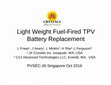 Research paper thumbnail of Light Weight Fuel-Fired TPV Battery Replacement