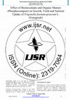 Research paper thumbnail of Effect of Bioinoculants and Organic Manure (Phosphocompost) on Growth, Yield and Nutrient Uptake of Trigonella foenum-graecum L. (Fenugreek