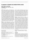 Research paper thumbnail of A comparison of estimated and calculated effective porosity