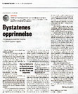 Research paper thumbnail of 'Bystatenes opprinnelse'  Morgenbladet 4 11 2016