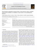 Research paper thumbnail of Fluvial dispersal potential of guanaco bones (lama guanicoe) under controlled experimental conditions