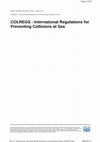 Research paper thumbnail of COLREGS -International Regulations for Preventing Collisions at Sea COLREGS -International Regulations for Preventing Collisions at Sea