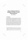 Research paper thumbnail of Johann Sebastian Bach als Ausleger der Bibel in seiner Johannespassion, in: Sprache lieben – Gottes Wort verstehen. Beiträge zur biblischen Exegese. FS Heinrich von Siebenthal, ed. Walter Hilbrands, Gießen: Brunnen, 2011, 271-285