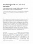 Research paper thumbnail of Diameter growth: can live trees decrease