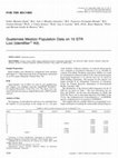 Research paper thumbnail of Guatemala Mestizo Population Data on 15 STR Loci (Identifiler � Kit)