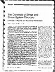 Research paper thumbnail of The concepts of stress and stress system disorders