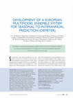 Research paper thumbnail of DEVELOPMENT OF A EUROPEAN MULTIMODEL ENSEMBLE SYSTEM FOR SEASONAL-TO-INTERANNUAL PREDICTION (DEMETER)