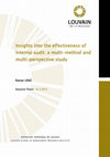 Research paper thumbnail of Insights into the effectiveness of internal audit: a multi-method and multi-perspective study