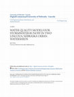 Research paper thumbnail of Water Quality Models for Stormwater Runoff in Two Lincoln, Nebraska Urban Watersheds